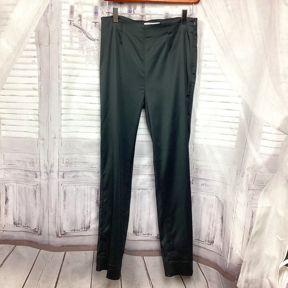 Alexandra Rosati Black Satin Pants 8